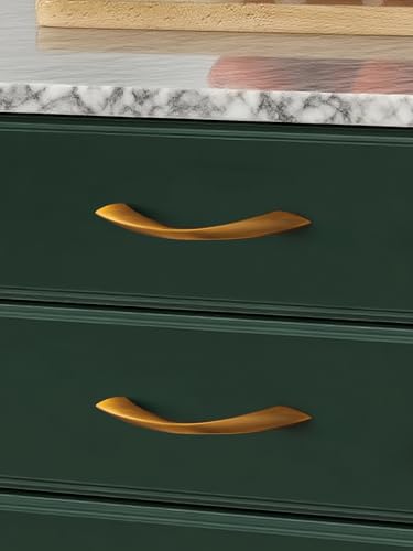 Image of 5 Pack Antique Brass Cabinet Pulls 3-3 /4 Inch Arch Twisted Handles Drawer Kitchen Cupboard Bathroom Dresser Cabinet Hardware Zinc Alloy