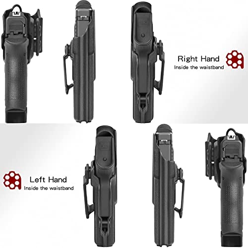 Amberide Iwb Kydex Holster Fit: Glock 43/43X & Glock 43X Mos Pistol | Inside Waistband | Adjustable Cant | Us Kydex Made (Black, Right Hand Draw (Iwb)) #TOP3