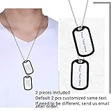 PROSTEEL Militärischen Erkennungsmarken 2 personalisiert Dog Tags im Armeestil mit Kugelkette und Silikon Edelstahl Medical Alert Anhänger Halskette Name Texte Gravur für Geburtstag Vatertag