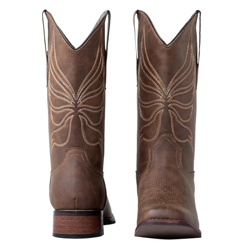 J's.o.l.e Cowboy Boots for Women Square Toe Cowgirl Boots Ladies Fashion Western Boots2