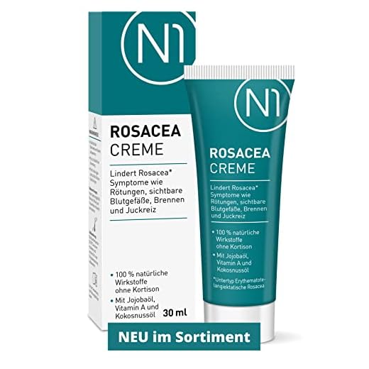 N1 Rosacea Cream 30 ml - [Medical Product] - Relieves Redness, Burning, Itching & Visible Blood Vessels - 100% Natural Active Ingredients without Cortisone