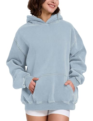 Image of Hatant Oversized Hoodie Sweatshirts for Men Couples Heavyweight Hoodies Pullover Vintage Mens Acid Wash Sweaters Clothes 2026