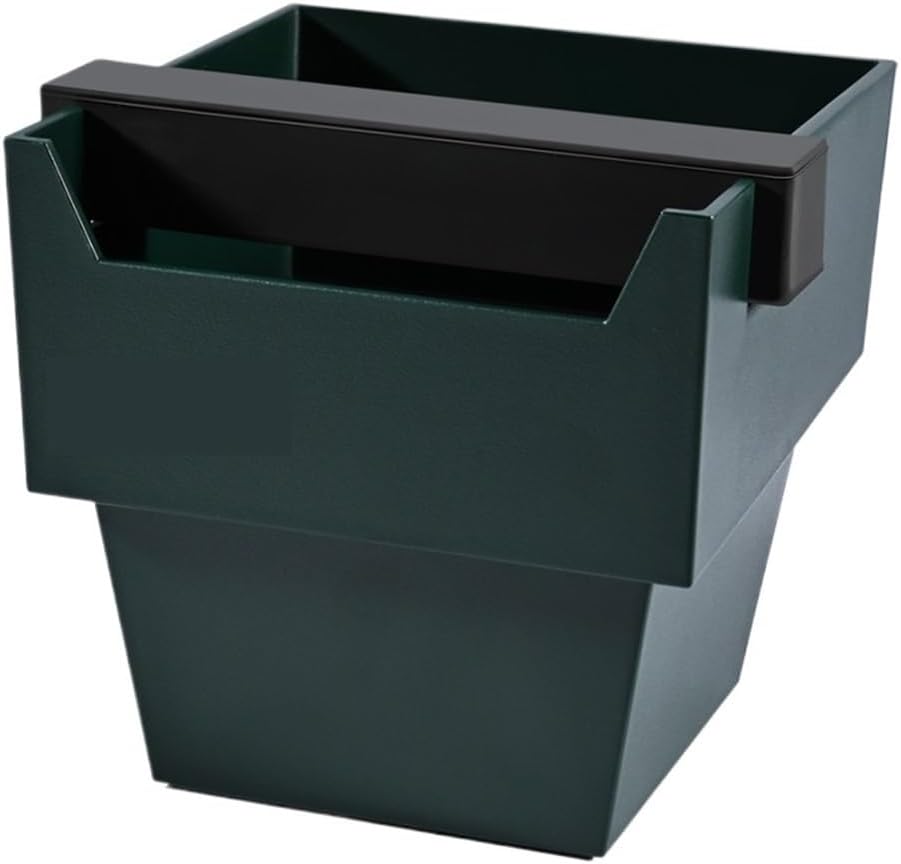 Espresso Knock Box,Compatible For Delonghi，Coffee Grounds Container Anti Slip Dump Bin Grind，Accessories Barista Tools(Green)