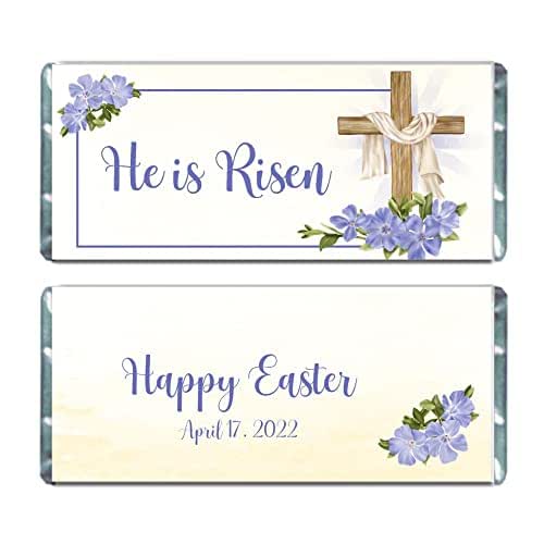 Amazon.com: Floral Religious Easter Candy Wrappers, Personalized ...