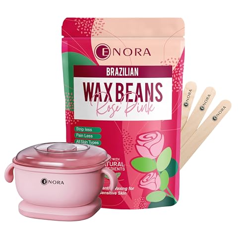 Image of ENORA Premium Waxing Kit for Women - Silicone Wax Warmer for Hair Removal, Eyebrow, Bikini, Legs, Face, Brazilian Wax & More - Machine + 1-Pack Hard Wax Beads (100 g)+ Accessories