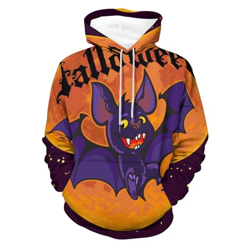 Sweat à capuche résistant au froid d'Halloween pull ample manche longue contre la fraîcheur L