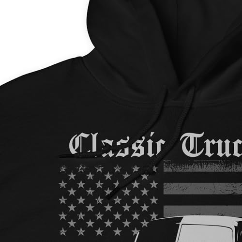 Chevy 3100 Pickup Classic Truckin' Slammed Low Rider Antique Truck Club Custom Hoodie Black4