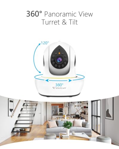 Image of VSTARCAM 3MP Pet Cameras, Security Camera Indoor, Interactive Cat /Pet Camera with Phone App, 2.4GHz with IR Night Vision, AI Motion Tracking, 2-Way Audio, 24 /7 Cloud & SD Card Storage