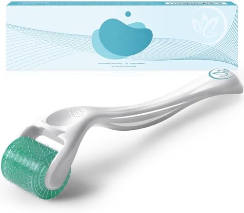 Derma Roller Microneedle Roller For Face Beard, 192 Titanium Microneedling Roller For Women and Men | Micro Needle Roller For Face Scalp 0.25mm