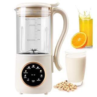 Macchina per latte di noci 1400 ml, macchina automatica per latte di mandorle con 16 lame, per latte vegetale, per latte vegetale, avena, soia, bevande senza latticini