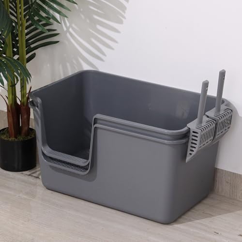 Arenero para gato plástico grande 2 unidades con pala gris miniatura 5