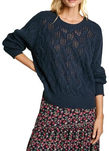 Pepe Jeans Hedra Crew Prendas de Punto, Azul (Dulwich Blue), M para Mujer