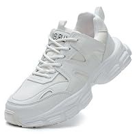 COOU White Safety Trainers Women Safety Shoes Non Slip Puncture Proof Lightweight Steel Toe Cap Trainers White