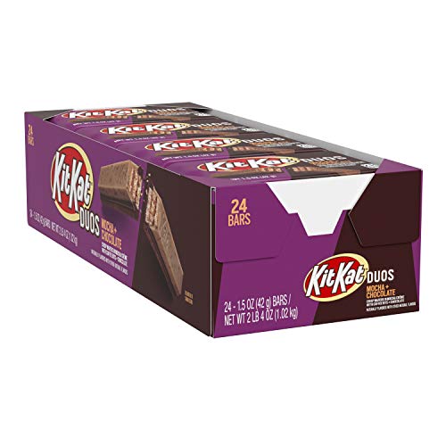 KIT KAT DUOS Mocha Crème and Chocolate Wafer Candy, Easter, 1.5 oz Bars (24 Count)