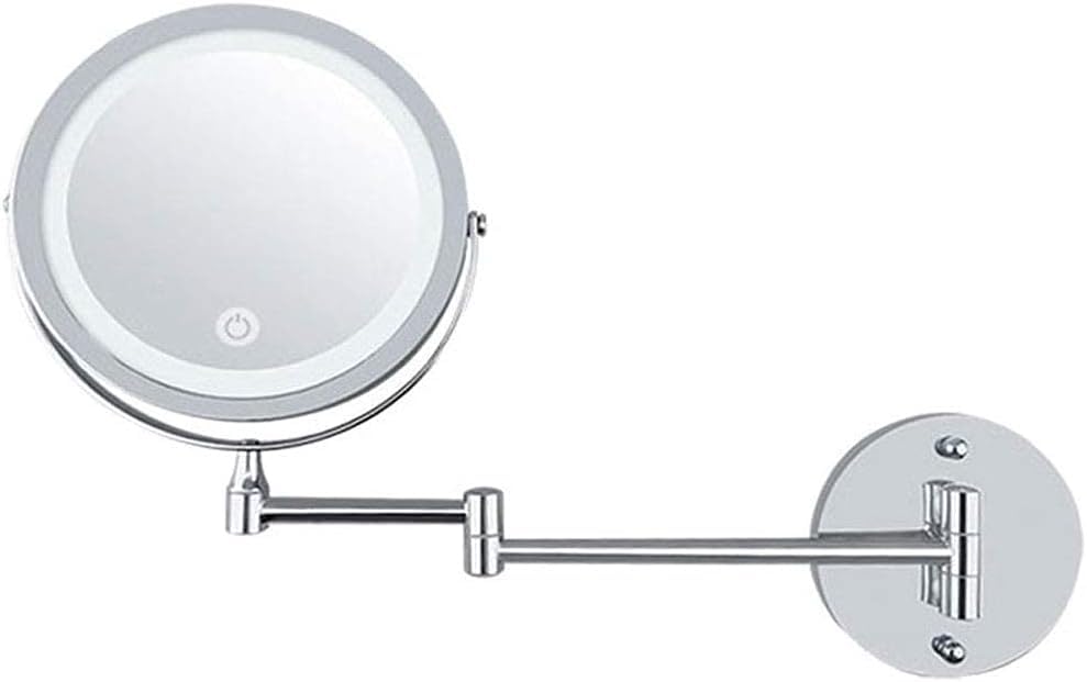 Miroir LED grossissant x10 mural avec double face pivotante