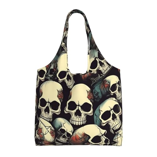 Sac en toile noire squelette : le cabas femme idéal pour les cours et les sorties