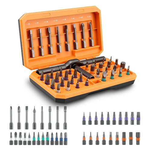 ���`�F�b�g�X�N�����[�h���C�o�[�A42 in 1�}���`�r�b�g���C���`�F�b�g�X�N�����[�h���C�o�[�Z�b�g�ADIY�C���c�[���L�b�g�A���O���\�ȃn���h���Ƌ�R���s���[�^�[���]�ԃc�[��(Orange42 in 1)