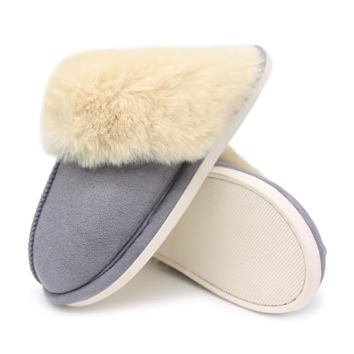 Plush Slippers for Women and Men, Ultra Soft Style Indoor House Shoes, Non-Slip Cozy and Washable slippers3