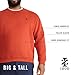 IZOD Men's Big and Tall Advantage Performance Crewneck Fleece Pullover Sweatshirt, Camel Heather Grey Blend, 5X-Large Tall