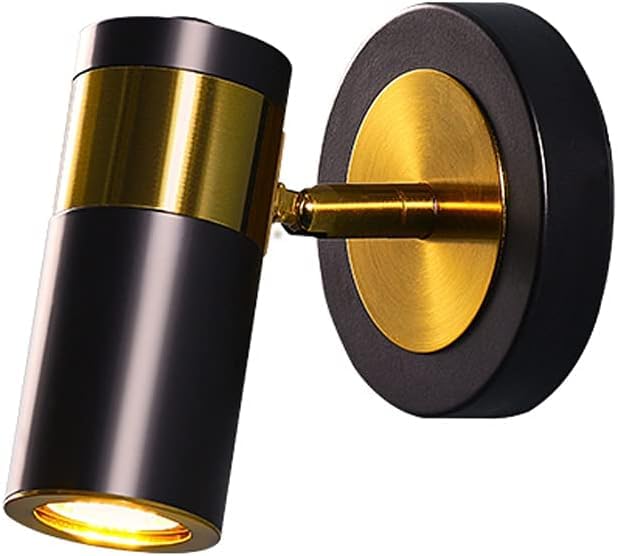 Applique murale rotative noire design moderne pour salon et couloir