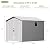 Patiowell 6x10 FT Plastic Outdoor Storage Shed with Floor, Resin Garden Shed with Lockable Door, Windows, Weather-Resistant for Lawn Mower, Tool & Backyard Storage (Light Grey)