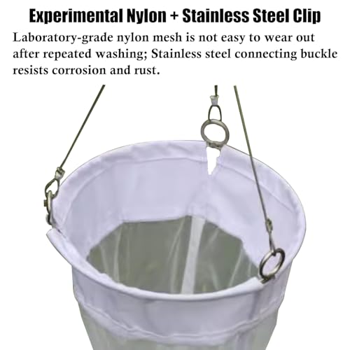 Rete per plancton resistente, 21 cm, in nylon, con asta telescopica e corda, ideale per laghetto e plancton