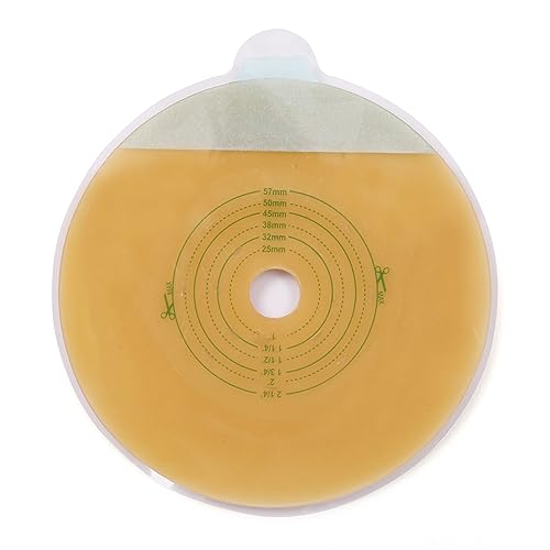 LotFancy Adhesive Stoma Skin Barriers for Two-Piece System Colostomy Bag - Ostomy Wafer Supply for Ileostomy Stoma Care, Cut-to-Fit, Pack of 10