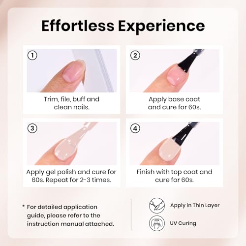 Image of Beetles Nude Gel Nail Polish - Creamy Almond 15ML /0.51Fl Oz, Nude Gel Polish, Color-Matched Bottle, Soak-Off UV LED, Long-Lasting Holiday Nails Art for DIY Beginners & Salon Pros