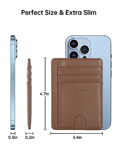 Image of Teskyer Slim Minimalist Wallet for Men, RFID Front Pocket Card Holder | Ultra Slim Front Pocket Design, 8 Card Slots, RFID Protection, Smooth Faux Leather for Everyday Carry