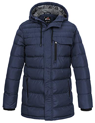 SVACUAM Men's Winter Parka Down Coat Puffer Jacket Padded Overcoat(Navy,L) SVACUAM Men's Winter Parka Down Coat Puffer Jacket Padded Overcoat(Navy,L)