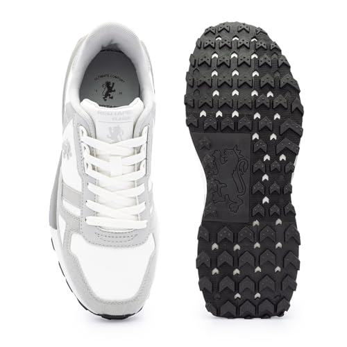 Image of Red Tape Men's Sneakers White Grey Mesh Round Toe Lace-Up