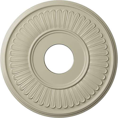 Image of Ekena Millwork Berkshire Hand-Painted Ceiling Medallion, Clear Yellow