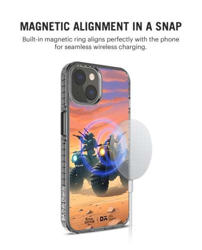 Image of DailyObjects Nexus Combat Stride 2.0 Magnetic Case Cover Compatible with iPhone 15 | Wireless Charging Slim Back Cover | 2 Layer Edge Protection & Shockproof
