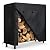 ZNCMRR Firewood Log Rack Cover, 4 Feet 600D Oxford Heavy Duty Outdoor Waterproof All-Weather Outdoor Protection for Firewood Rack Cover, 48" x 24" x 42" (4 Feet, Black)