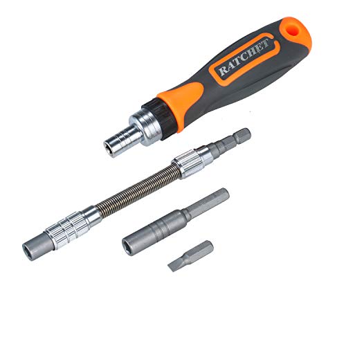 yeacher 38 pc Conjunto de chaves de fenda magnética de catraca de precisão Conjunto de chaves de fen