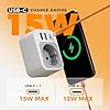 TESSAN Lot de 2 Adaptateur Prise USA, 4 en 1 Adaptateur Prise Americaine avec USB C et 2 USB A, Adapter Americaine 1875 W, Adapter France vers USA, Type B pour Thaïlande Canada Mexique