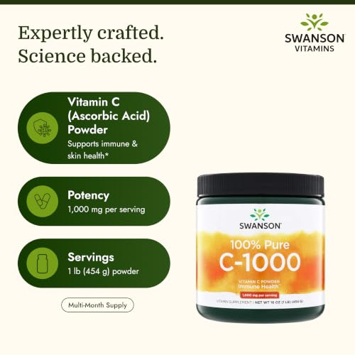Swanson Vitamin C Pure Ascorbic Acid Powder