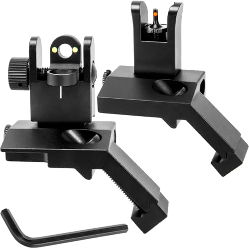 45 Degree Offset Iron Sights, Canted Iron Sights Red and