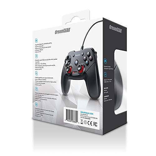 Controle Joystick com fio Shadow Dreamgear para PS3 DGPS3-3880 Preto