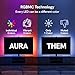 Aura TV Backlight for 50-65 inch TVs | Color-Sync Technology | Multi-Color LED RGBMC Lights | Wi-Fi | App Controlled | AI Sync Sensor | Immersive Viewing Experience | Ambient Light