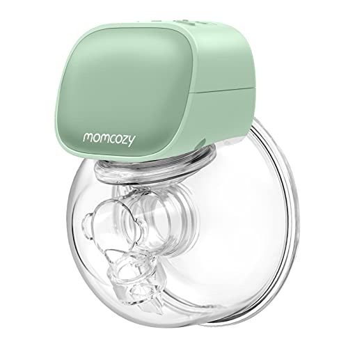 Image of Momcozy S9 Wearable Breast Pump - Hands-Free Breast Pump with 2 Mode & 5 Levels, Portable Electric Wearable Breast Pump, Painless Breastfeeding Breastpump Can Be Worn in-Bra, 24mm Green