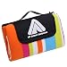 Produktbild 10T PicNic Stripe XL Picknickdecke 200x200 Camping Fleece Decke wasserdichte & isolierte Stranddecke