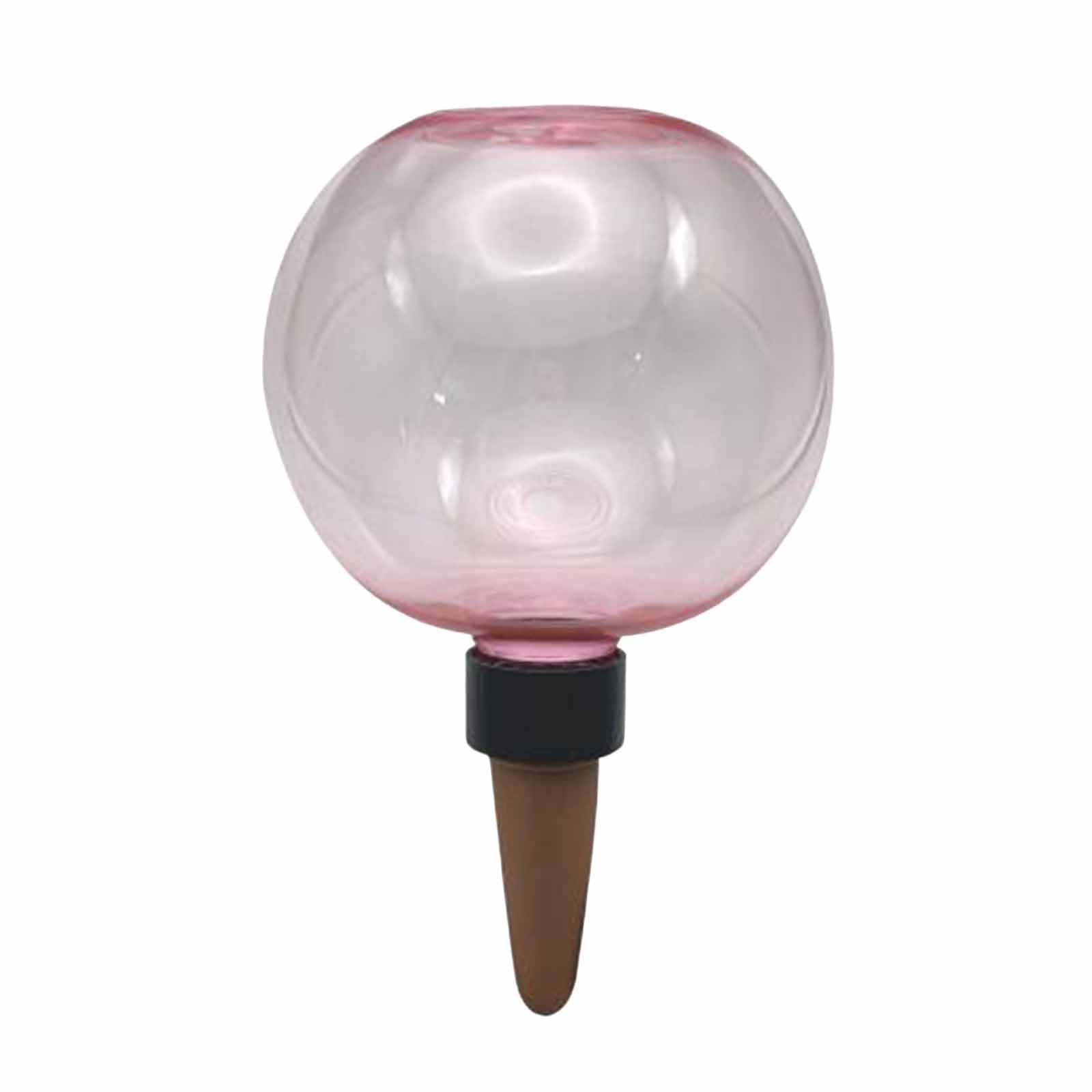 1pc Plant Self Watering Globes Automatic Drip Irrigation System 500ml Transparent Watering Bulbs for Indoor Plants Balcony Garden (Pink)