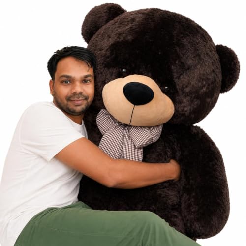 Image of 6 Feet Chocolate Teddy Bear Original 20 mm Dull Chocolate Fur (72 Inches) Giant Soft Plush Toy | Premium Stuffed Teddy Bear for Kids, Girls, Boys & Loved Ones