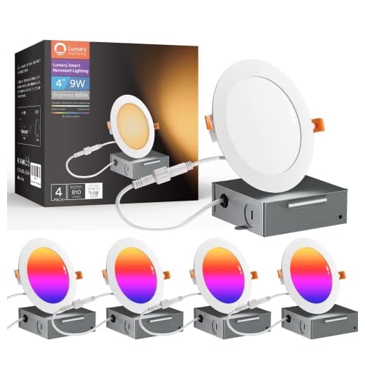 Recessed Lighting- Lumary 6 inch Smart WiFi Recessed Lights 13W 1100LM Smart Downlight with Junction Box Compatible with Alexa/Google Assistant(6 Inch-4PACK)