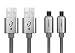 Produktbild Micro USB Kabel CABBRIX® [2-Pack] 1,5m Silber [Schnellladekabel] Android Smartphones für Samsung Galaxy S7 S6 S5 Neo S4 Note 5 HTC LG Sony Nexus BlackBerry Nokia Motorola Huawei Kindle Xbox PS4 JBL