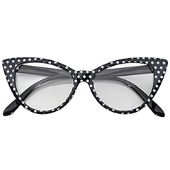 Black W/ White Dots / Clear