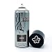 Metallische Sprühfarbe | Sprühfarbe Grau Metallisiert 400 ml | Sprühdose für Holz Aluminium Eisen Keramik Kunststoff Metallisierte Sprühfarbe Fahrrad Graffiti-Felgen Metallic Lackspray