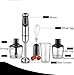 Immersion Blender, 600W 2-Speed Hand Blender, Hand Blender Set, Includes Stainless Steel Stick Blender, Chopper, Beaker, Whisk