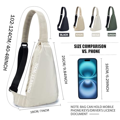 Clakllie Soft Crossbody Bags Waterproof Sling Bags for Travel Lightweight Shoulder Bag Casual Chest Bag Backpack2